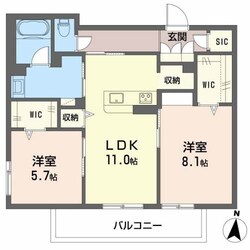 喜志駅 徒歩15分 1階の物件間取画像